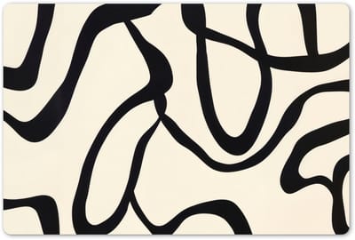 Placemats 45x30 cm - Placemat kunststof - 1 stuk - Abstract - Lijnen - Modern - Beige - Borden onderleggers - Decoratie voor op tafel - Keuken tafeldecoratie accessoires - Vinyl onderlegger - Tafelversiering