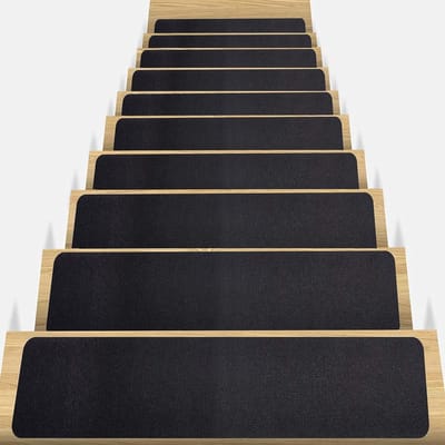 Trapmat 20 x 76 cm (14 stuks) antislipmat voor binnentrappen - houten treden - trapbeschermers - trapmatten voor kinderen - veilig en gripvast