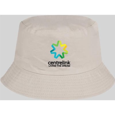 Chapeau de pêcheur imprimé Centrelink Léger, Respirant, Style décontracté minimaliste Trajet quotidien, Plage, Vacances Cadeau parfait gray