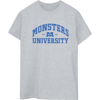 Disney Dames/Dames Monsters University Logo Boyfriend T-shirt (Sportgrijs)