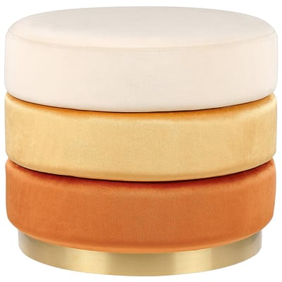 LOUIN - Poef - Oranje - Fluweel