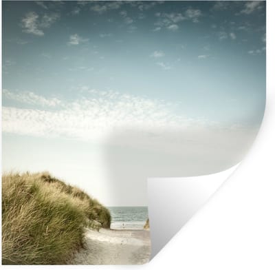 Muurstickers - Sticker Folie - Strand - Duin - Lucht - 100x100 cm - Plakfolie - Muurstickers Kinderkamer - Zelfklevend Behang XXL - Zelfklevend behangpapier - Stickerfolie