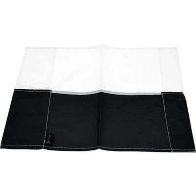Precision Cornervlag 43 X 38 Cm Polyester Zwart/wit