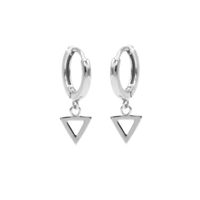 Karma hinged hoops symbool open triangle zilver M1913HIN
