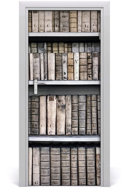 Tulup Deursticker - Boekenplank Deurbehang Sticker - 85 cm x 205 cm - Blauw Deursticker - Moderne Deur Sticker - Deursticker voor de Slaapkamer - Deurbehang