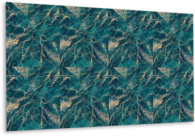 Tulup PVC Wandpaneel - Groene Malachiet Vinyl Wandpaneel - 100 cm x 50 cm - Groente Wandpaneel Zelfklevend - 1 stuk - Wandpaneel Zelfklevend - Marmer Wandpaneel - Vinyl Wandpaneel - Plaktegels Keuken en Badkamer