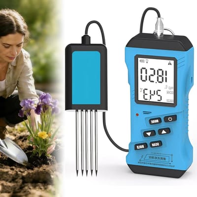 Bodemtester 7-in-1 - Bodem Analyse - Planten Verzorgen - Multifunctionele Metingen - 30 x 30 x 30 cm - Grijs