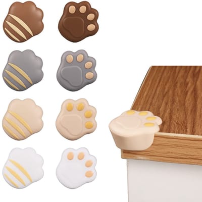 Dailygoods - 8st Baby Hoekbeschermers, Schattige Tafelhoekbeschermers BPA-Vrij Zacht Silicone Tegenhoekbeschermers voor Open Haard, Tafel, Trap, Kast (Poot)