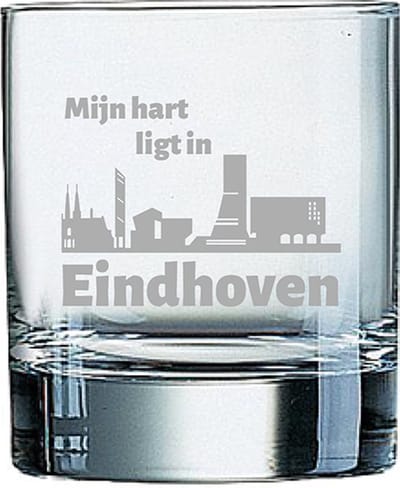 Gegraveerde Whiskeyglas 20cl Eindhoven