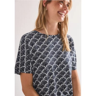 Shirt met korte mouwen, ronde hals en print