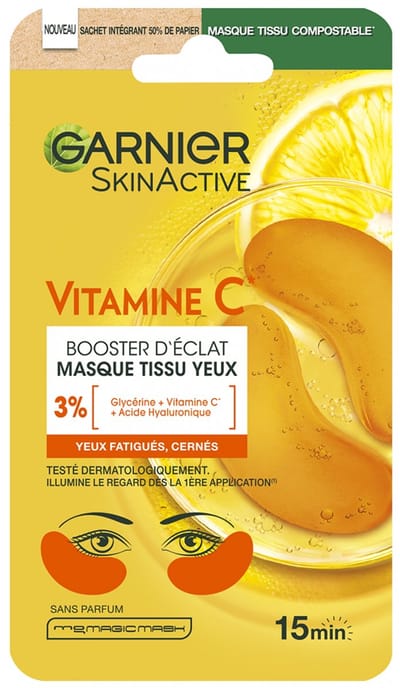 Garnier Skin Active Eyepads Vitamin C Glow Booster (1 Paar), 2 St