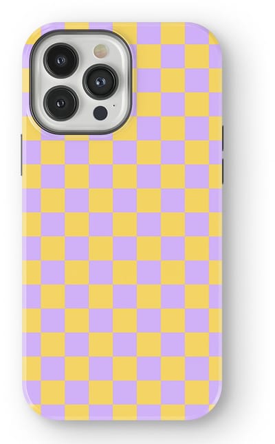 Design Hoesje geschikt voor iPhone 13 Pro Max | Geschikt Voor Mag | Tiny Squares Checkered Print | Backcover geschikt voor iPhone 13 Pro Max Lilac Lemonade