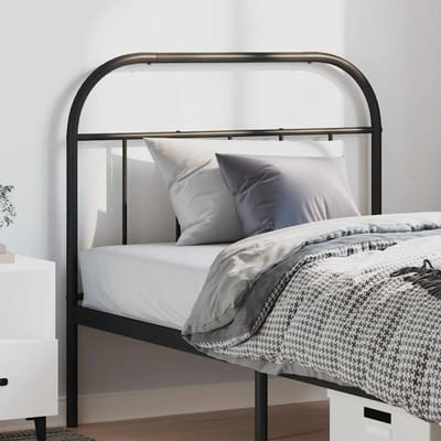 vidaXL - Vervangend - hoofdbord - metaal - zwart - 100 - cm