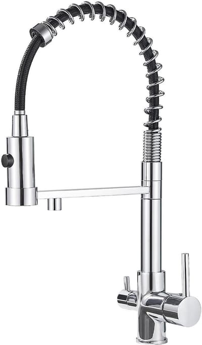 Dailygoods- Keukenkraan 3-in-1 - 360° Draaibaar - Mengkraan met Flexibele Uitloop - Koud/Warm/Gefilterd Water - Eenvoudig te Installeren - Ruimtebesparend