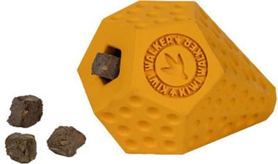 Kiwi Walker - Let 's Play - hondenspeelgoed TPR oranje - snack dispencer - diaball 11 x 9 cm sterk reatholes - stuiterend