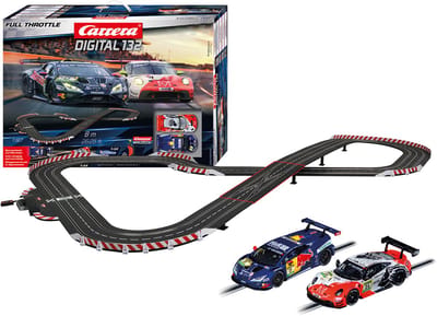 Carrera Racebaan - DIGITAL 132 - Full Throttle - Porsche 911 GT3 R vs. Lamborghini Huracán GT3 Evo2 - 8m