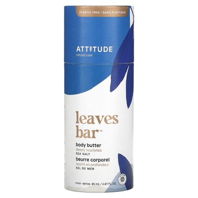 Attitude - Leaves Bar Plasticvrije Body Butter Stick Sea Salt - 85ml
