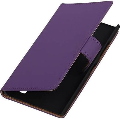 Bookstyle Wallet Case Hoesjes Geschikt voor Nokia Lumia 735 Paars
