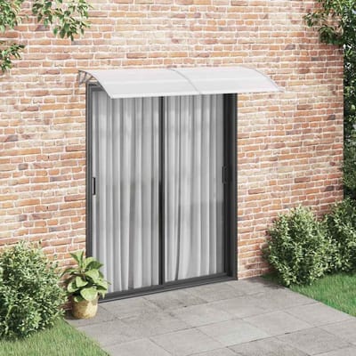 Deurluifel Polycarbonaat - Regenkap Huisdeur - Bescherming Buiten - Lichtdoorlatend Ontwerp - 200 x 75 cm - Grijs Transparant