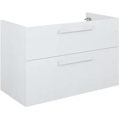 Elita Wastafelonderkast Ness 90cm - Hoogglans Wit - Met 2 Lades