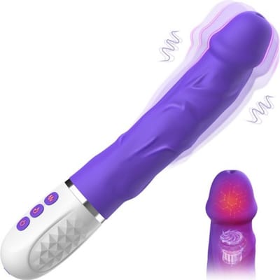 Bovista Stotende Buttplug - Stotende Dildo - Bewegende Dildo - Stotende Vibrator - Thrusting Dildo - Verwarmde Dildo - Voor Mannen - Paars