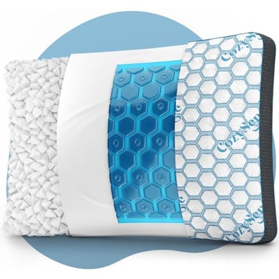 CozySense® PolarGel Hoofdkussen - Kussen tegen Nekklachten - Slaapkussen - Pillow - Coolgel Pad - Vulbaar Traagschuim - Zijslaper, Rug-, & Buikslaper