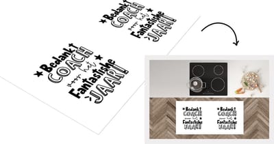 Keukenloper - Loper keuken - Bedankt - Coach - Quotes - 120x60 cm - Keukenloper vinyl