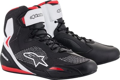 Alpinestars Faster-3 Rideknit Zwart Wit Rood - Laars