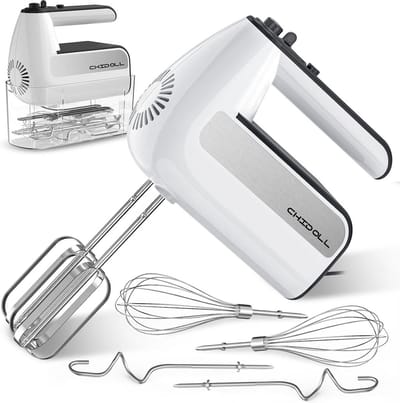 Krachtige Elektrische Handmixer met Turbo en Diverse Accessoires