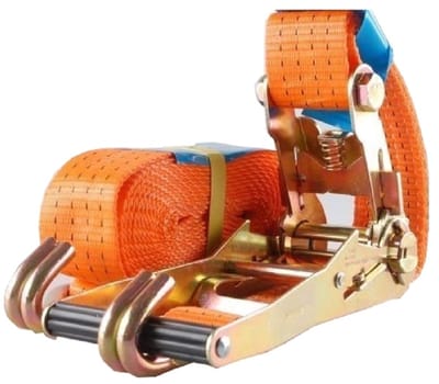 Professionele ratelspanband Spanband 2-delig 6m 4t 4tot 4000kg TÜV/GS ORANJE