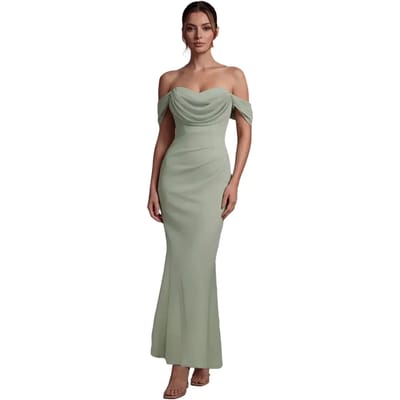 Vrouwen chiffon jurk Goddiva Maxi