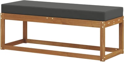 Tuinbank Hout - Buiten Zitten - Ontspannen Buiten - Modulair Ontwerp - 115 cm - Natuur Antraciet