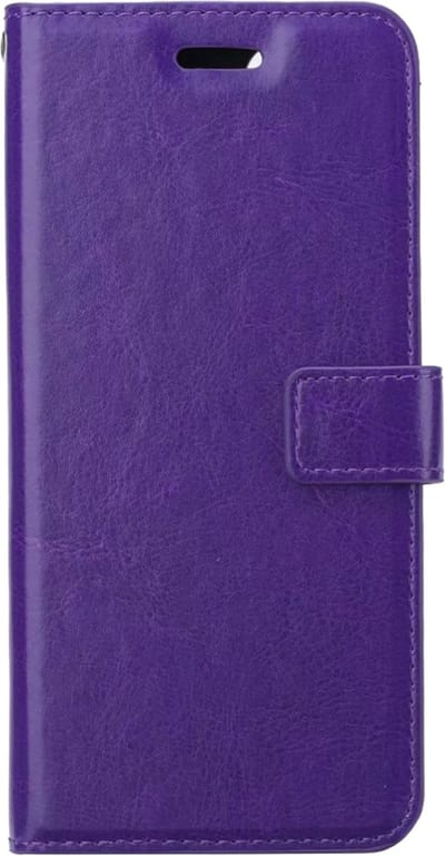 Hoes - Met Pasjeshouder - Geschikt voor Samsung Galaxy S24 - Luxe Bookcase Portemonee - Flip Case - Kunstleer Book Case - Flipcase - Book Cover - Walletcase - PortemonneeHoes - Paars