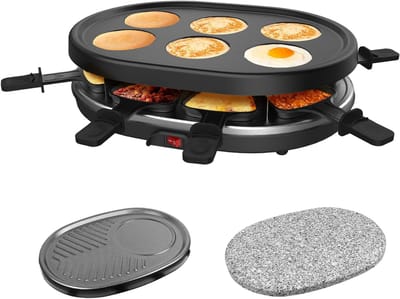 RWB® Gourmetstel 8 Personen - Gourmetstel 8 persoons - Gourmetstel - Zwart- ‎35 x 25 x 12 cm