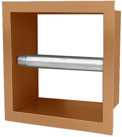 DutchLine - Losse Inbouw Toiletrolhouder - 160*160*122 - Geborsteld koper
