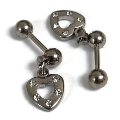 Aramat Jewels | Piercings | Helixpiercing met Hartje Zirkonia | | | |6mm | Staal | Volwassenen | Verkleurd niet