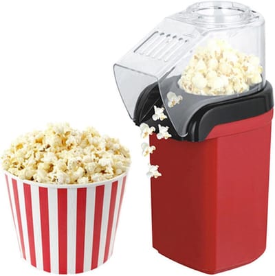 Popcorn Maker - Maïs Popper - Filmavond Thuis - Olie Vrij Poppen - 165 cm - Wit