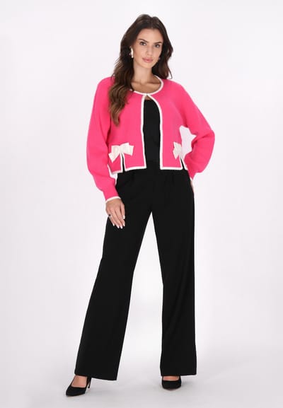 Faina Vest Dames roze wit