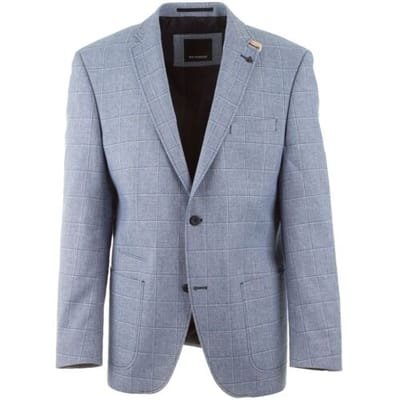 Roy Robson Colbert Two-Tone Windowpane Check Blauw / male