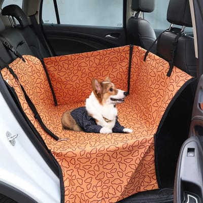 Autostoelhoes Huisdier - Beschermhoes Auto - Reizen met Honden - Waterdicht Oxford Weefsel - 40x60x35 cm - Oranje