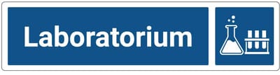 Laboratorium deurbordje met zelfklevende strip | Forex Re materiaal | 20 x 5 cm