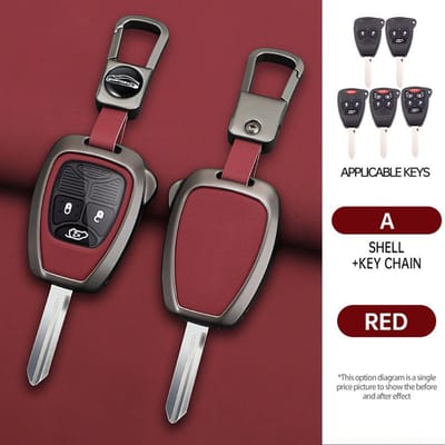 Zinklegering Auto Sleutelhoesje Cover Voor Jeep Wrangler Jk Commander Grand Cherokee Chrysler Pacifica Aspen 300 Dodge Caravan Accessoire black