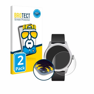 BROTECT - Screenprotector voor Withings ScanWatch 2 (42 mm) - Folie Beschermfolie transparant volledig dekking - 2 Stuks