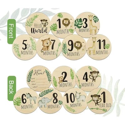 Cartes Cartes 7PCS Accessoires de Photographie pour Nouveau-né Bois Jalons Mensuels Cadeau de Baby Shower Cadeau pour Garçons Filles Filles Annonce de Croissance de Grossesse Wooden