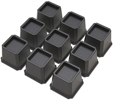 Zware Bedverhogers 3 inch voor Meubels - Set van 9 - Zwart