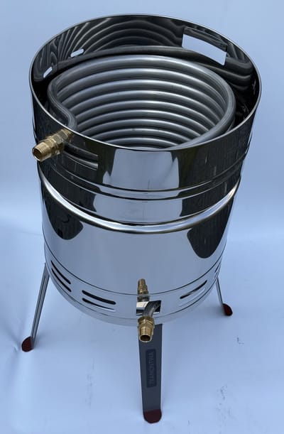 Zwembadverwarming rvs model fust tot 18000 liter zwembadheater houtgestookt
