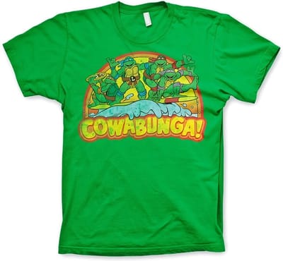 Teenage Mutant Ninja Turtles TMNT Cowabunga T-shirt Groen