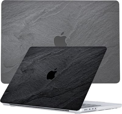 Lunso Geschikt voor MacBook Pro 14 inch (2021-2026) cover hoes - case - Black Stone