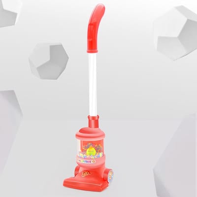 Stofzuiger Speelgoed - Huis Reinigen - Rollenspel Kinderen - Imiteert Echte Functies - 24 x 17 x 12 cm - Oranje