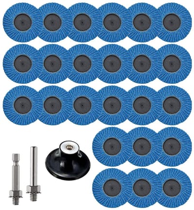 Slijpschijven Set - Waaierschijven Zirkonium - Metaal Bewerken - Zirkoniakorund Materiaal - 50 mm 24 Stuks - Bruin